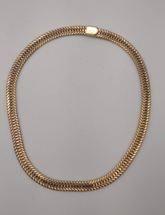 12Kt Gold Filled Weave Style Necklace- Vintage GF… - image 6