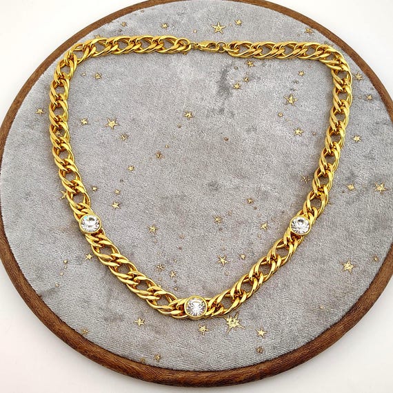 Vintage KJL Kenneth Jay Lane Bezel-Set Station Co… - image 2