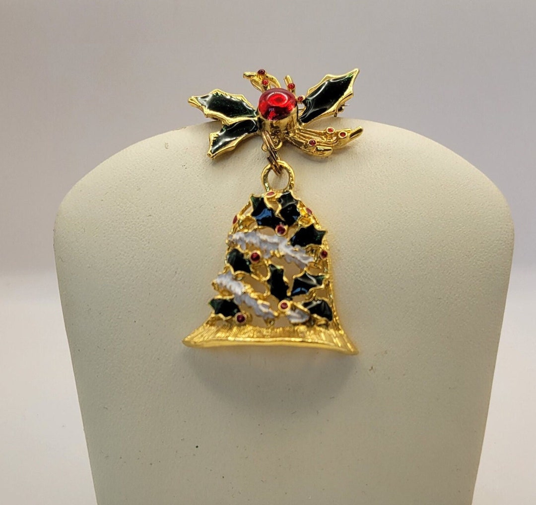 Broche Ange De Noël Rouge Et Vert - Strass Et émaillée, Neuf Avec étiquette CLJ - Bijou De Fête Féerique