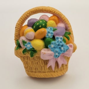 Épingle de panier de Pâques Hallmark Cards avec fleurs - Épingle de panier en plastique moulé - Cadeau de Pâques - Épingle de Pâques colorée - Décoration de cadeau de Pâques - K#285