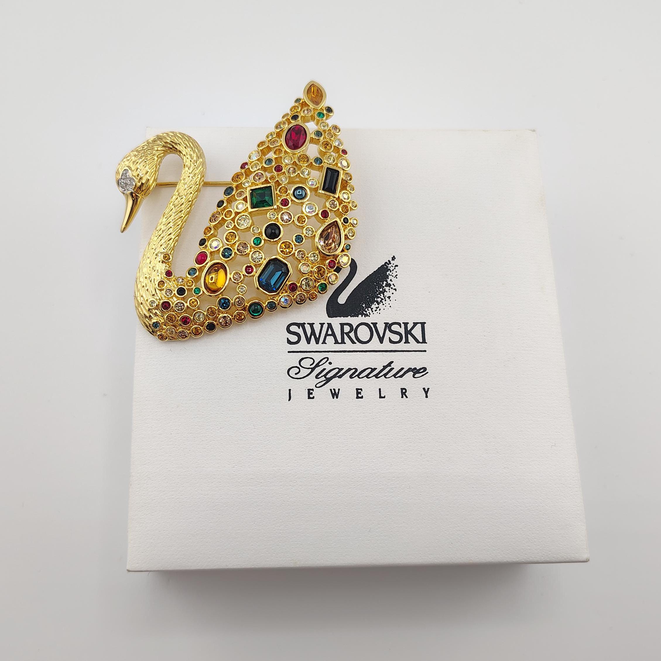 スワロフスキー 100周年記念スワンブローチ&ピンバッチ スワロフスキー