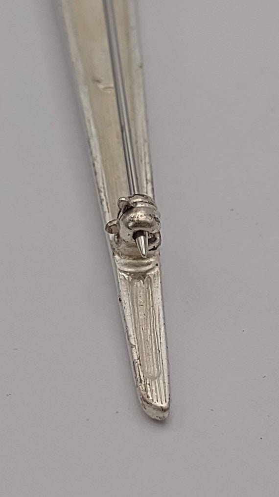 Monet- Vintage Monet Modernist Pin- Silver tone M… - image 6