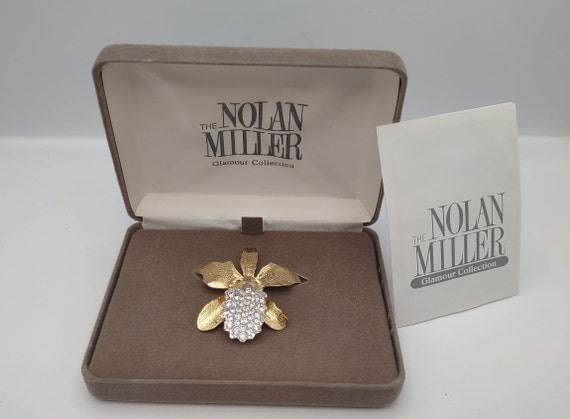 Nolan Miller Sparkling Sculptured Orchid Pin/brooch Enhancer