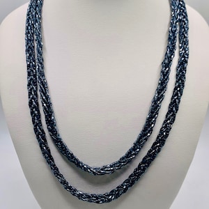 Trifari Vintage Twisted Glass Beaded Necklace Item K # 3036