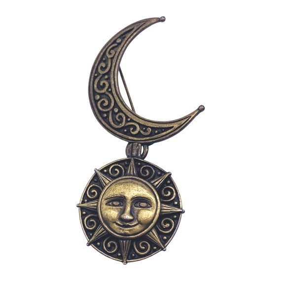 JJ Sun and Moon Celestial Dangle Pin- Jonette Jew… - image 4