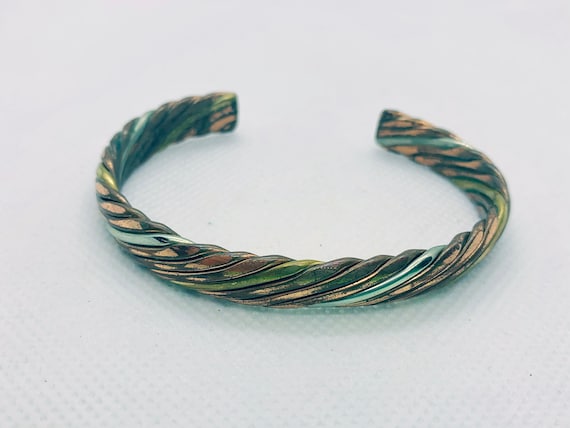 Handmade Copper, Brass and Nickel Cuff Bracelet I… - image 1