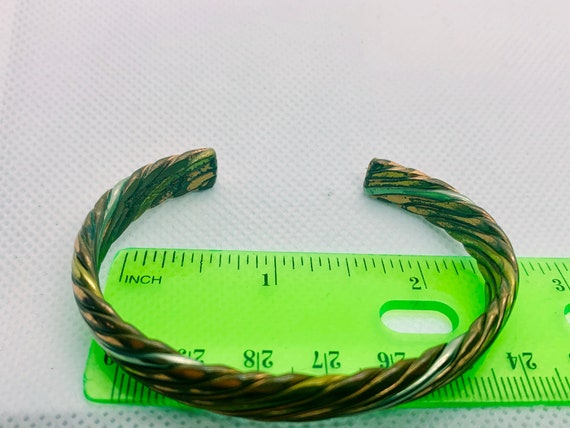 Handmade Copper, Brass and Nickel Cuff Bracelet I… - image 3