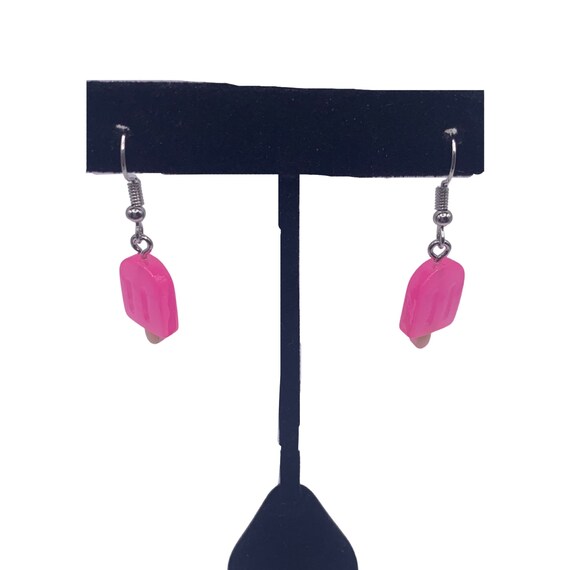 Pink clearance plastic earrings