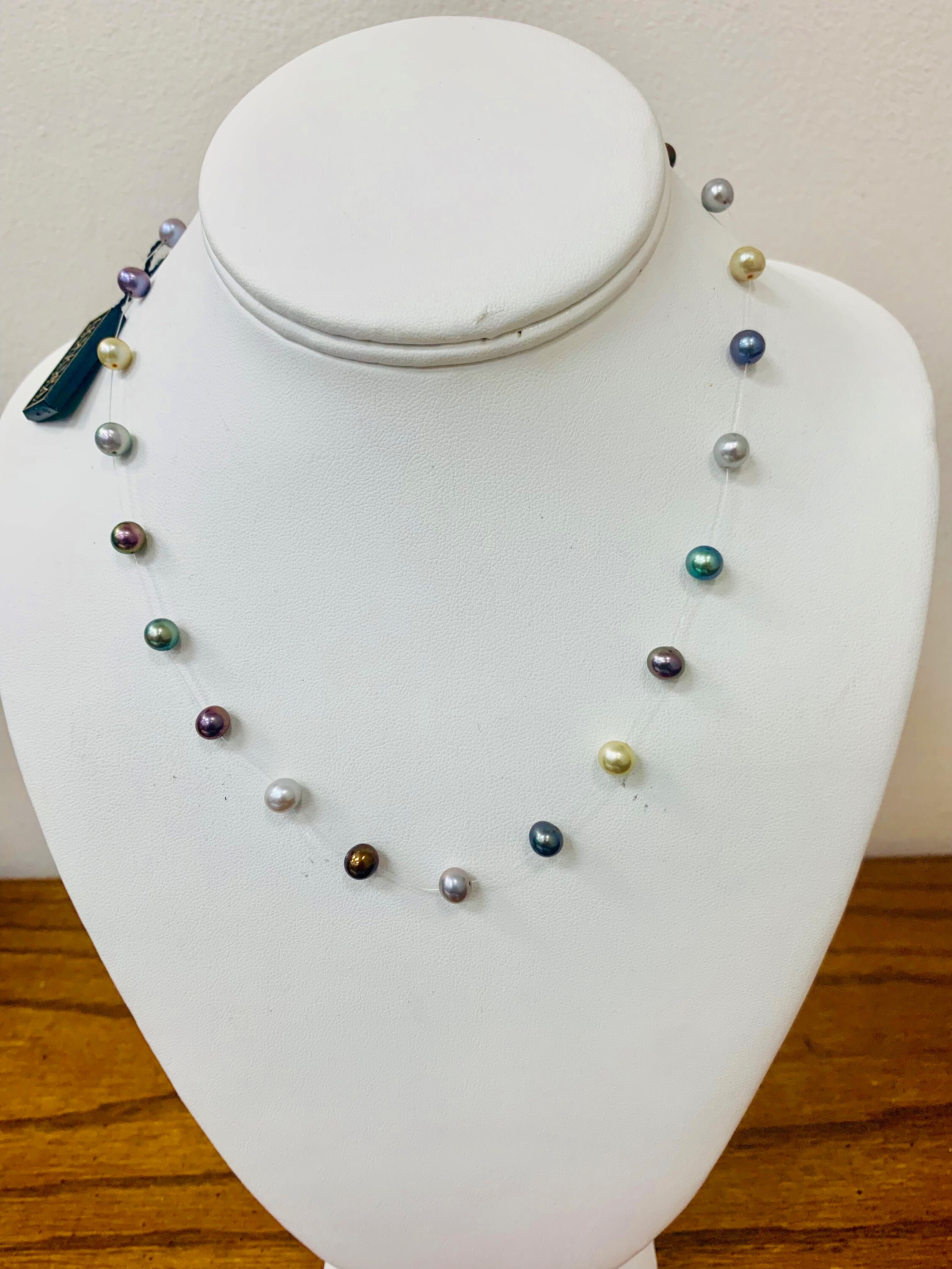 HONORA Colorful Floating Pearl Necklace Item K 1111