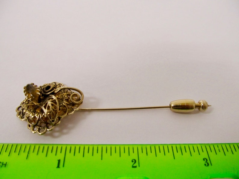 Vintage Ornate Stick Pin Item K # 1447