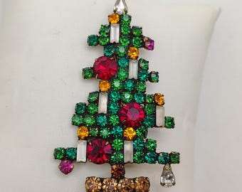 Vintage 1950s Weiss Christmas Tree Brooch 5 Candles - Etsy