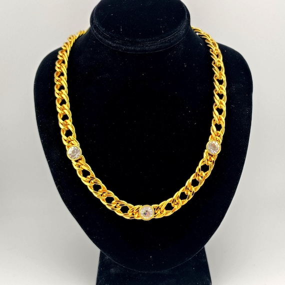 Vintage KJL Kenneth Jay Lane Bezel-Set Station Co… - image 1