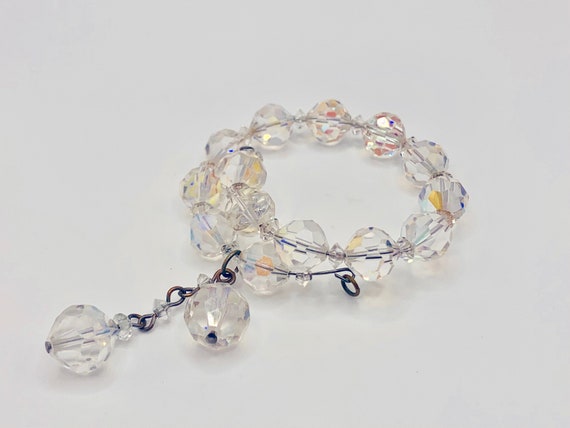 Aurora Borealis Wrap Bracelet, Vintage Crystal Br… - image 1