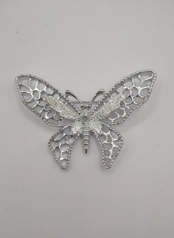 SARAH COVENTRY Openwork Butterfly Pin, Vintage Bu… - image 1