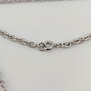 Vintage Signed Avon Ornate Cross Necklace- Large Silver Tone Colorful Statement Pendant image 8