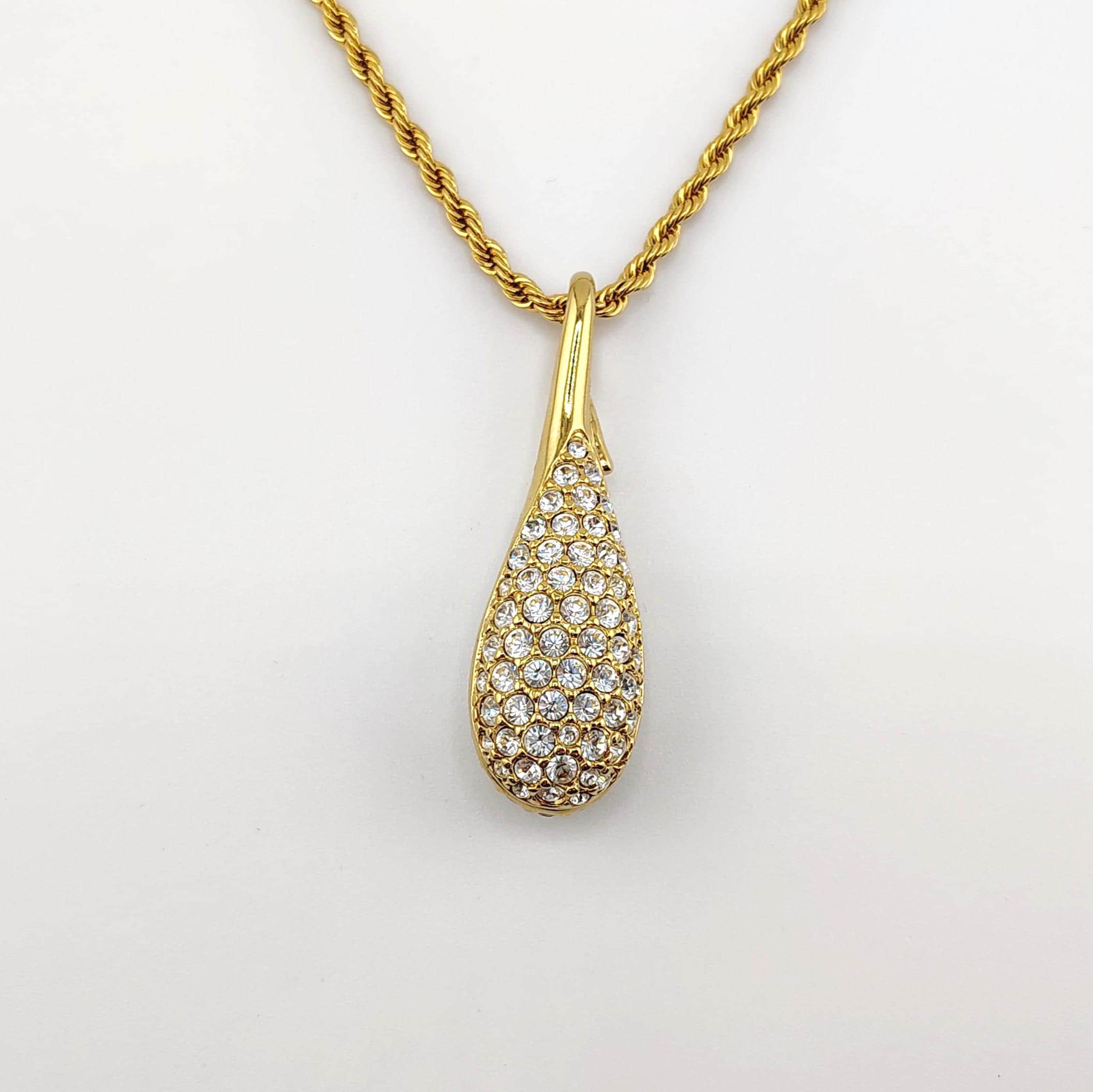 スワロフスキー マルチカラー ネックレス ゴールド ロング SWAROVSKI 
