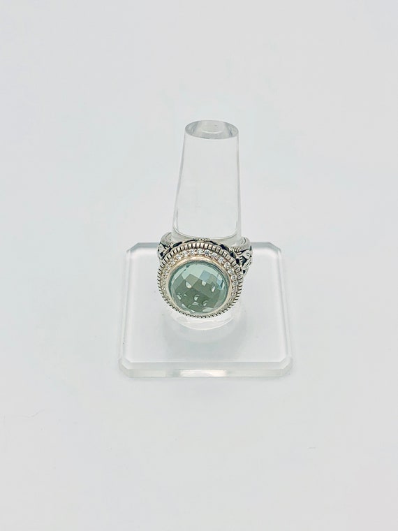Seidangang Mint Green Quartz Ring, 925 Silver Cubic Z… Gem
