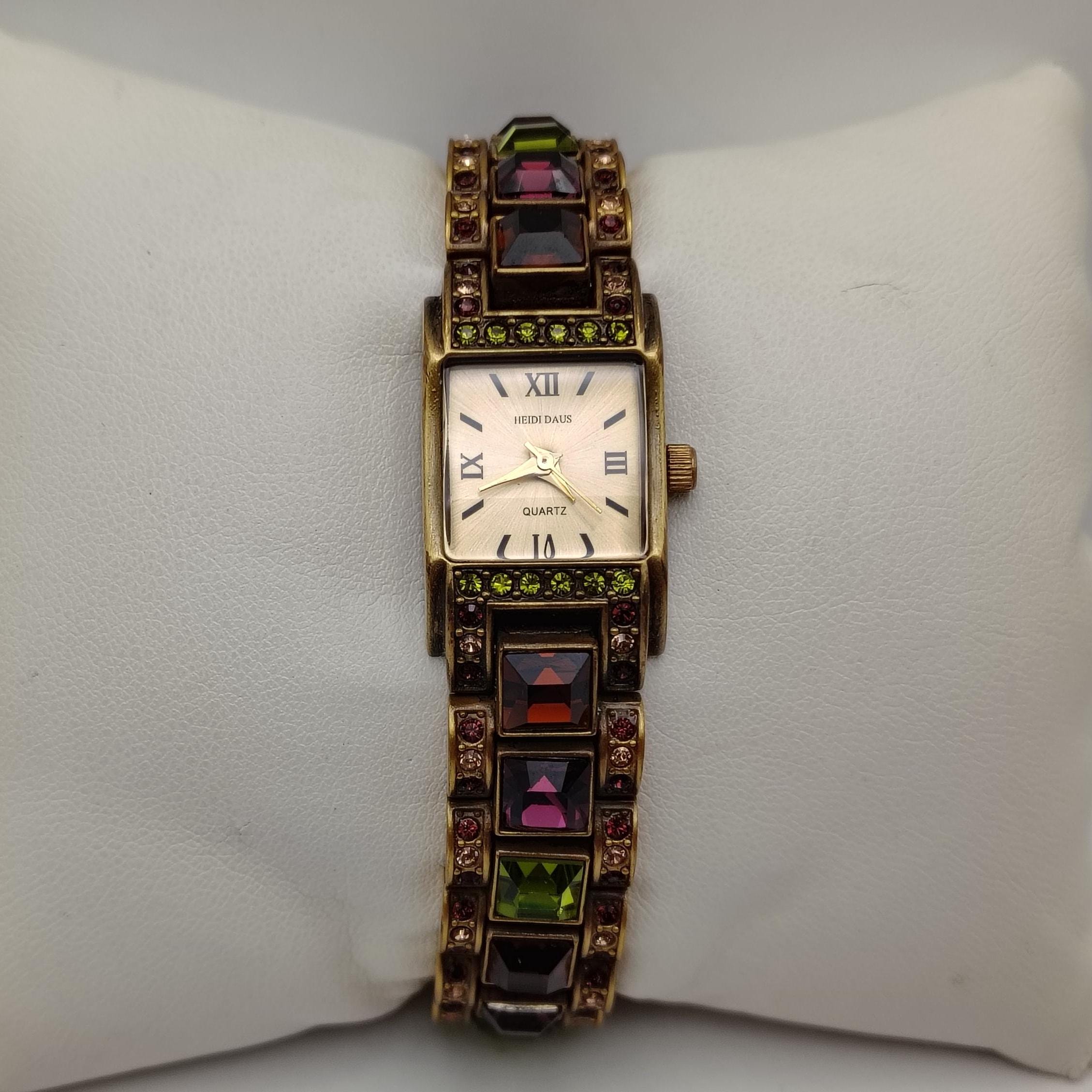 Heidi Daus Colorful Crystal Quartz Watch Marty Bentley | Art Deco Design Heidi Daus Bracelet Watch in  main image 2
