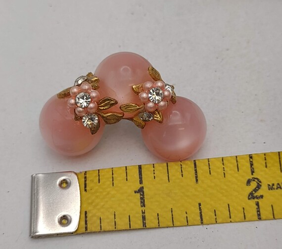 Vintage Coro Bubble Gum Pink Moonbeam Lucite and … - image 8