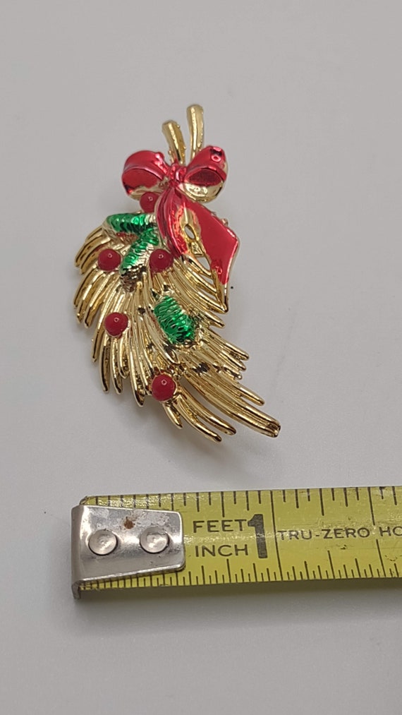 Vintage Holiday Pin- Christmas Pin- Vintage Chris… - image 7