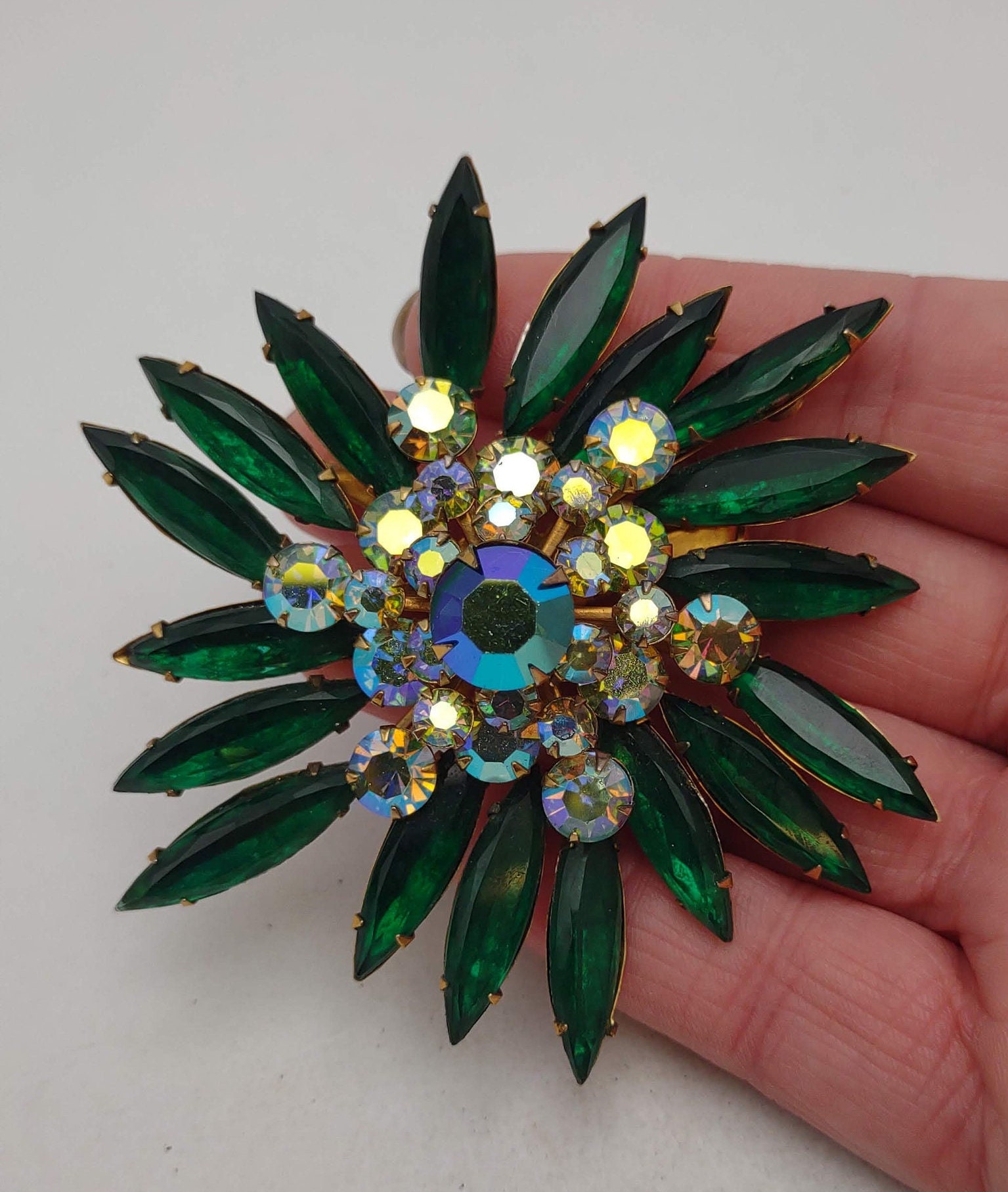 Large Verified Juliana Rhinestone Crystal Brooch, Delizza