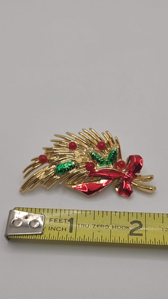 Vintage Holiday Pin- Christmas Pin- Vintage Chris… - image 6