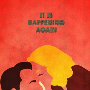 Surreal Twin Peaks-Inspired Art Print with It Is Happening Again - Vibrant Colors