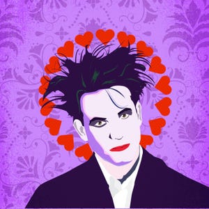 Robert Smith - The Cure Ceramic Coasters: Gothic Home Decor, Set of 4