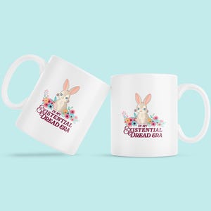 Whimsical Bunny Coffee Mug for Embracing Existential Dread with Charm and Humor
