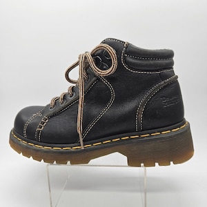 Y2k Leather Boots - Etsy