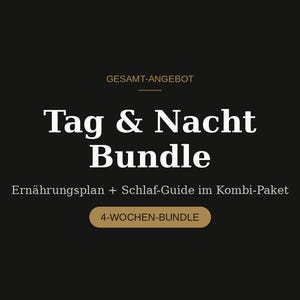 Ernährungsplan + Schlaf Guide Bundle 4 Wochen | Low Carb Meal Plan & Sleep Programm Komplettpaket