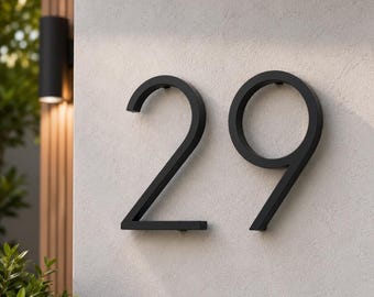 Modern House Numbers Floating Address Digits Metal House Number Mailbox Numbers Outdoor Signs