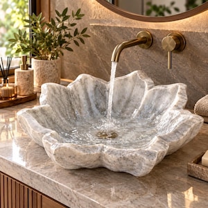 callatatta white flower model sink