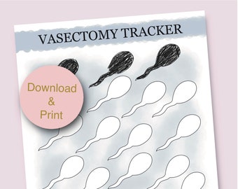 Funny Vasectomy Tracker – Countdown Chart – Husband Gift (Instant Download)