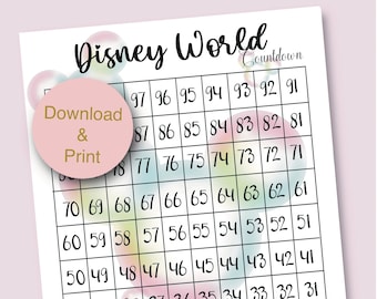 Orlando Vacation Countdown Printable: Mickey Bubbles Design (PDF & JPEG)