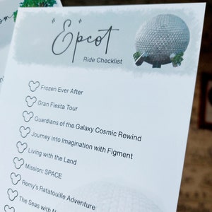 Orlando Ride Checklist: WDW Parks Vacation Planning (PDF & JPEG) - Etsy