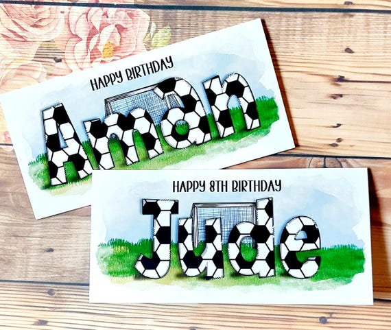 Personalised Football Birthday Card: Soccer Theme