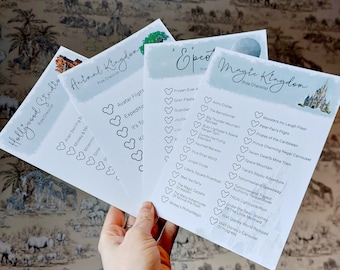 Orlando Theme Park Ride Checklist | Vacation Planning Printed Checklist | Magic Kingdom, Epcot and More.