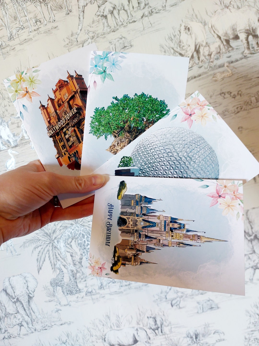 WDW Castle Birthday Card. Magic Kingdom Castle Card Can Be Etsy