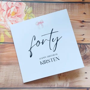 Carte personnalisée de 40e anniversaire pour femme, carte de 40 anniversaire. Peut-être d'autres jalons, le 21 | 30 | 50e | Pour elle, meilleurs amis, tante,