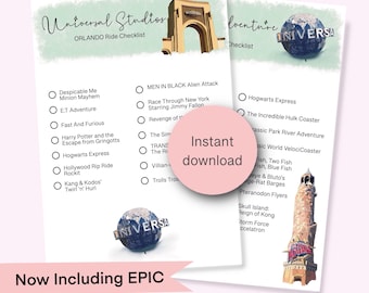 Universal Orlando Ride Checklist: Vacation Planning Guide (Printable Download)