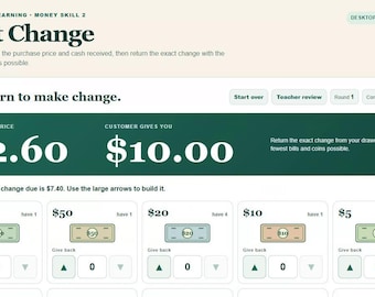 Making Change Money Game | Cash & Coin Practice for Kids | Homeschool Math Grades 2-4