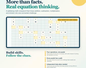 Math Crossword Lab: Medium | Crossnumber Puzzle Game | Multiplication & Division Practice