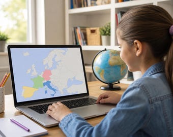 Europe Countries & Capitals Interactive Map Quiz | Desktop Homeschool Geography