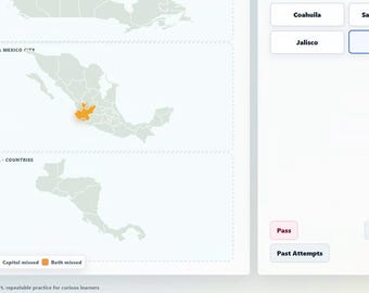 Canada, Mexico & Central America Geography Quiz | Interactive Countries and Capitals Practice