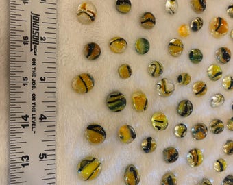 Handmade Fused Glass Abstract Bee Adornments, Mosaic Project Supplies 90 COE