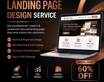 Landing Page Design Service | Custom Website Development template | High Converting Website Landing Page | Sales Funnel Page | UI UX