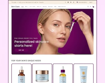 Skincare Beauty Shopify Store Setup In 24H | Conversion-optimized Cosmetic Theme Included | Custom Website Development Service