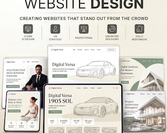Custom Website Design Service | Modern Minimalist UI UX Design | WordPress Website Development | Shopify website template for Car Lovers