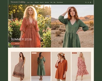 Luxury Clothing Shopify Website Template | Premium Website Design | Website Development | Women's Fashion Store Setup Included | Shopify 2.0